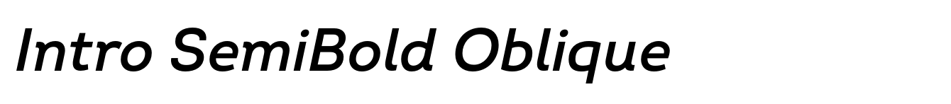 Intro SemiBold Oblique